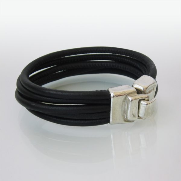 Armband Silber Leder