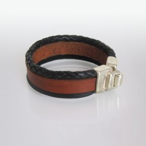 Armband Silber Leder