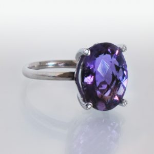 Ring Weißgold Amethyst