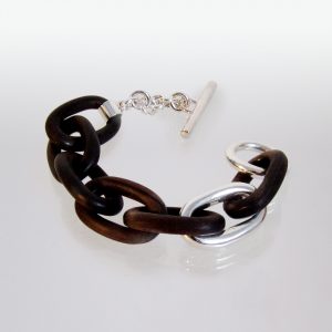 Armband Silber Holz