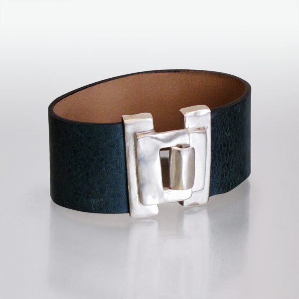 Armband Leder Silber